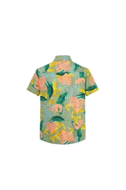 Chemise fleurie à manches courtes