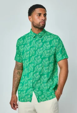 Chemise fleurie manches courtes