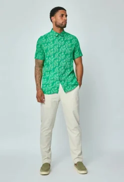Chemise fleurie manches courtes