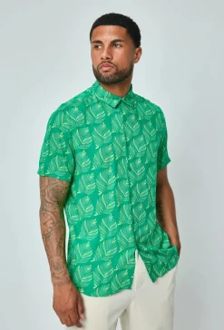 Chemise fleurie manches courtes