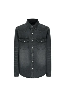 Chemise jean délavée