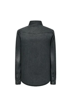 Chemise jean délavée