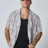 Chemise élégante à motif géométrique