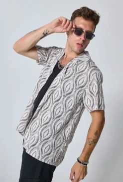 Chemise élégante à motif géométrique