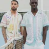 Chemise élégante arborant un imprimé pastel