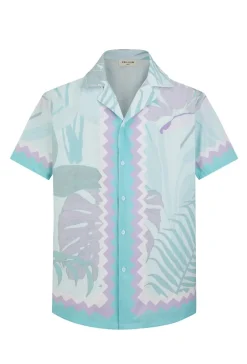 Chemise élégante arborant un imprimé pastel