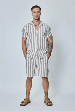 Chemise lin à rayures
