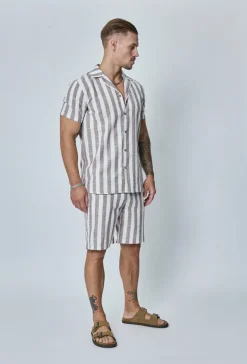 Chemise lin à rayures