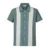 Chemise maille style bowling manches courtes