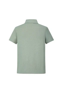 Chemise maille style bowling manches courtes