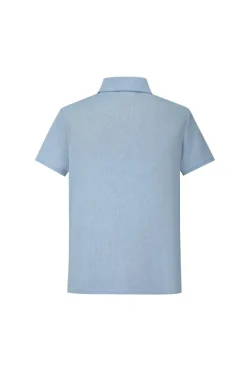 Chemise maille style bowling manches courtes