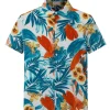 Chemise manches courtes à motifs fleuris