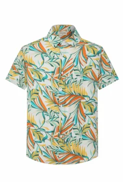 Chemise manches courtes à motifs fleuris