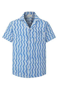 Chemise manches courtes à motifs géométrique