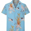 Chemise manches courtes à motifs fleuris