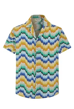 Chemise manches courtes à motifs abstrait