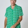 Chemise manches courtes à motifs géométrique