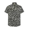 Chemise manches courtes à imprimé rayures