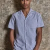 Chemise manches courtes à rayures