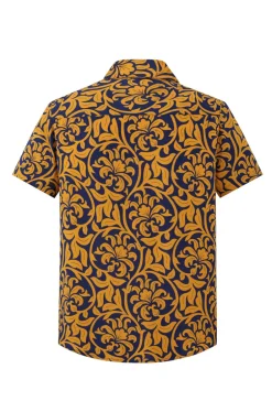 Chemise manches courtes à motifs fleuris