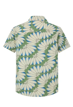 Chemise manches courtes à motifs fleuris