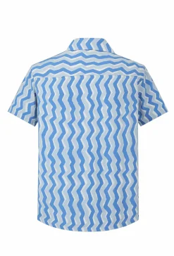 Chemise manches courtes à motifs géométrique
