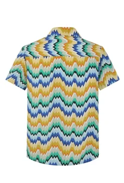 Chemise manches courtes à motifs abstrait