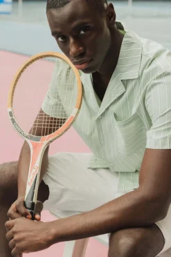 Chemise manches courtes à rayures