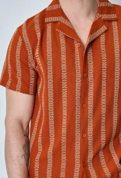 Chemise manches courtes à rayures