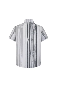 Chemise manches courtes à imprimé abstrait