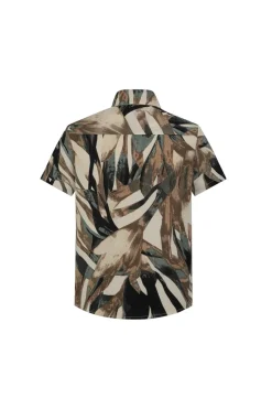 Chemise manches courtes à imprimé abstrait