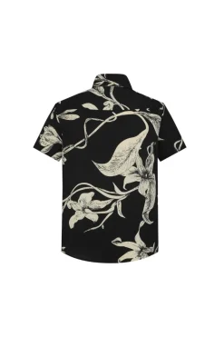 Chemise manches courtes à imprimé fleuri