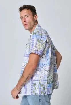 Chemise manches courtes à motifs abstraits