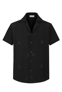 Chemise manches courtes à motifs fleuris