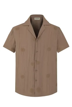 Chemise manches courtes à motifs fleuris