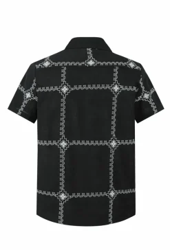 Chemise manches courtes à broderie
