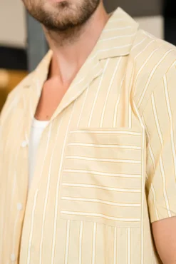 Chemise manches courtes à rayures