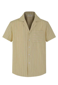Chemise manches courtes à rayures