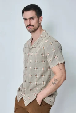 Chemise manches courtes à motifs