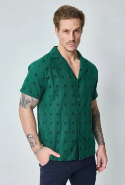 Chemise manches courtes à motifs
