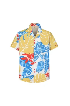 Chemise manches courtes à imprimé fleuri