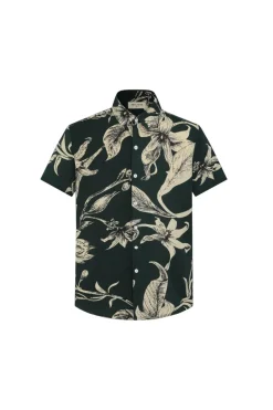 Chemise manches courtes à imprimé fleuri