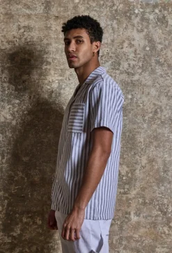 Chemise manches courtes à rayures
