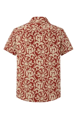Chemise manches courtes à motifs fleuris