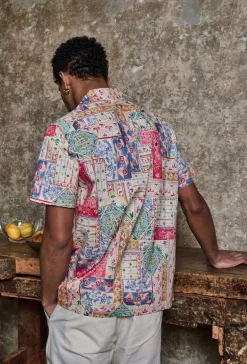 Chemise manches courtes à motifs abstraits