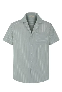 Chemise manches courtes à rayures