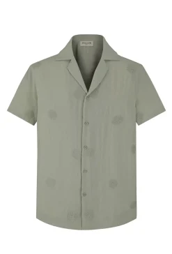 Chemise manches courtes à motifs fleuris