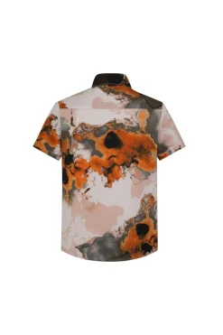 Chemise manches courtes à imprimé abstrait
