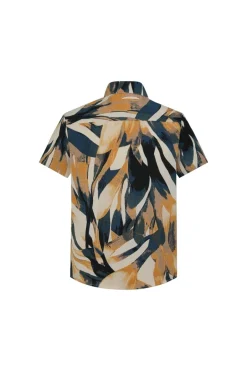 Chemise manches courtes à imprimé abstrait