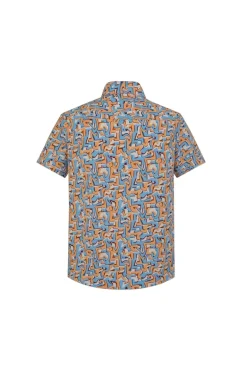 Chemise manches courtes à imprimé abstrait